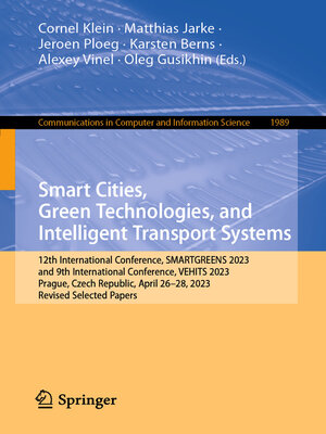 cover image of Smart Cities, Green Technologies, and Intelligent Transport Systems